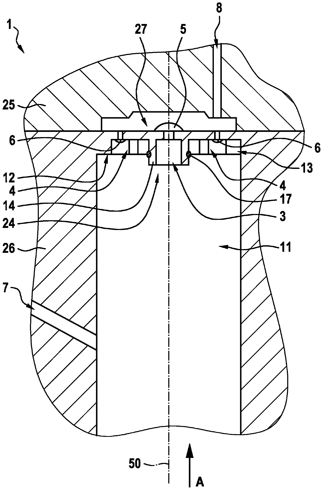 Filter housing and intermediate floor