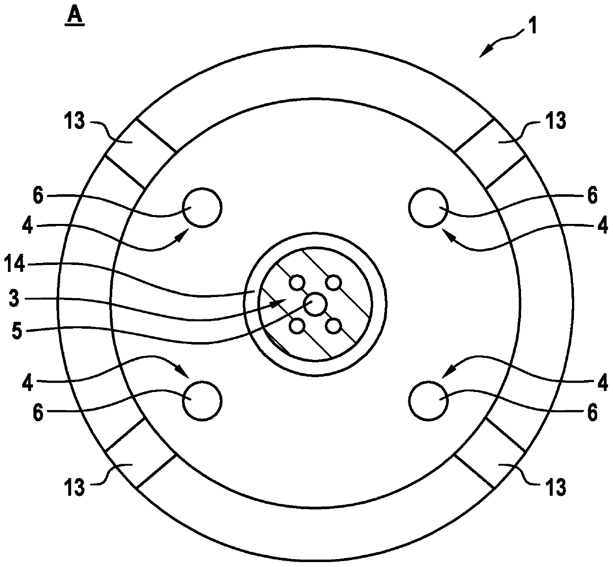 Filter housing and intermediate floor