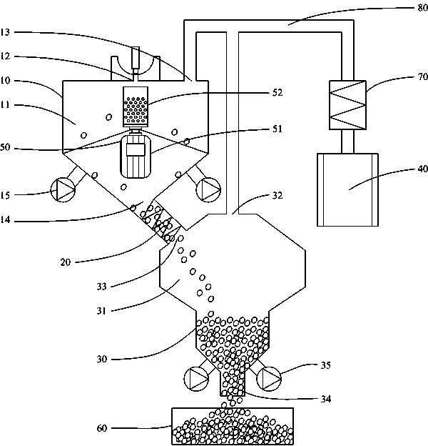 Device and method for recovering residual heat by dry-process granulation of metallurgical slag