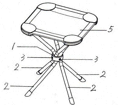 Portable folding stool