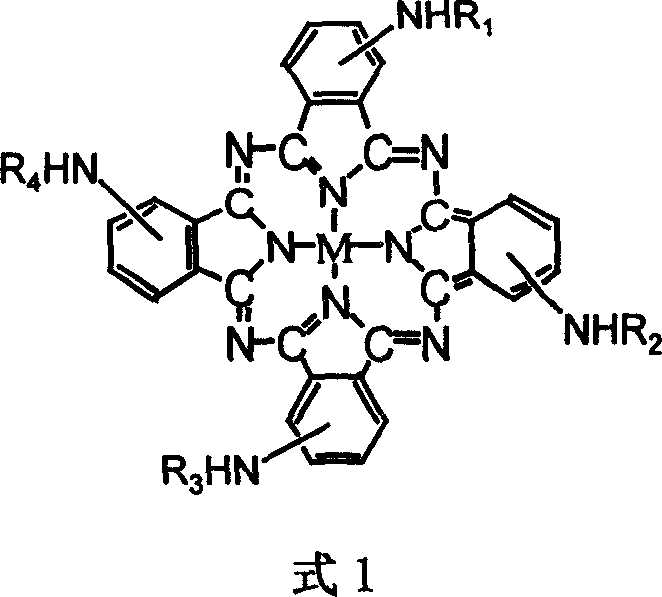Metalphthalocyanine derivative, salt and preparing method thereof
