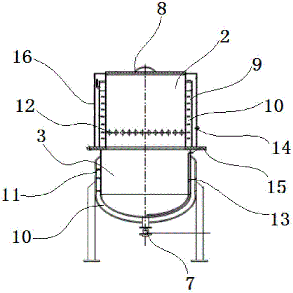 A heat-sensitive organic compound heating and melting device