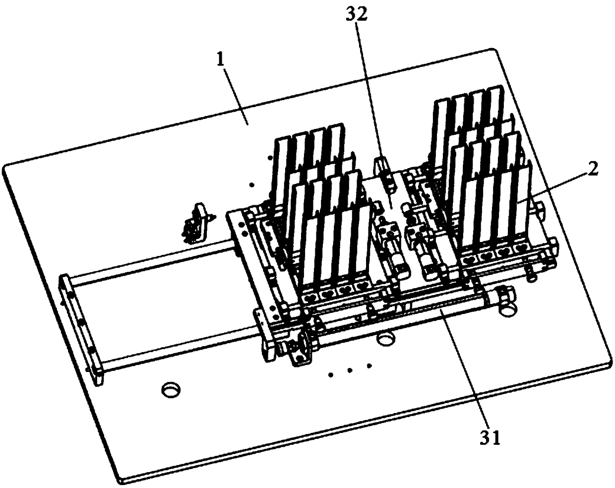 A receiving device for injection molding products