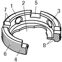 Special-shaped anti-rotation self-locking retainer ring