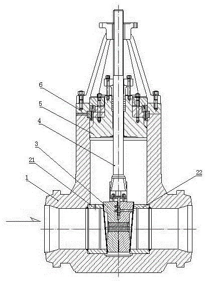 A pilot-operated power station gate valve