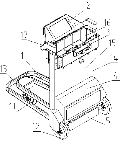 An airport intelligent luggage cart