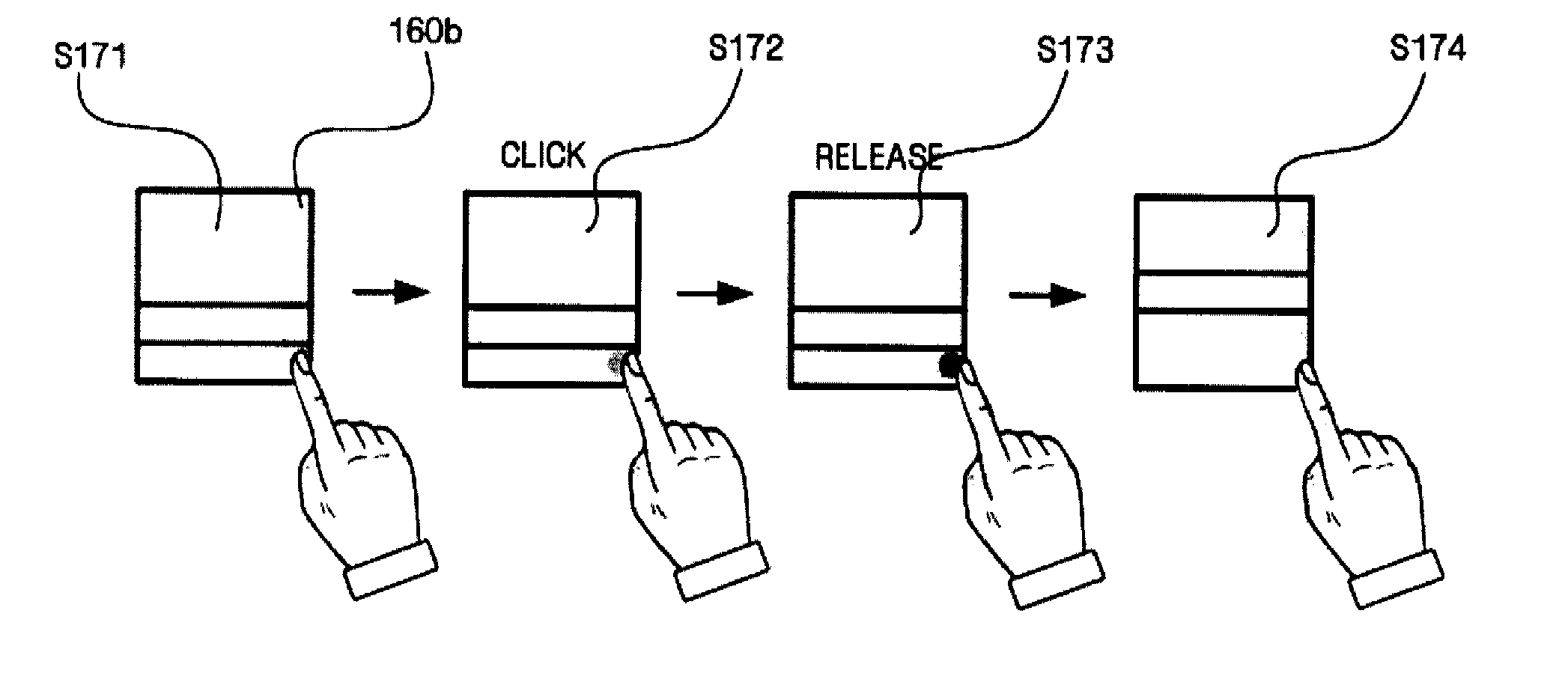 Apparatus and method for displaying variable-sized, grouped display information on touch screen