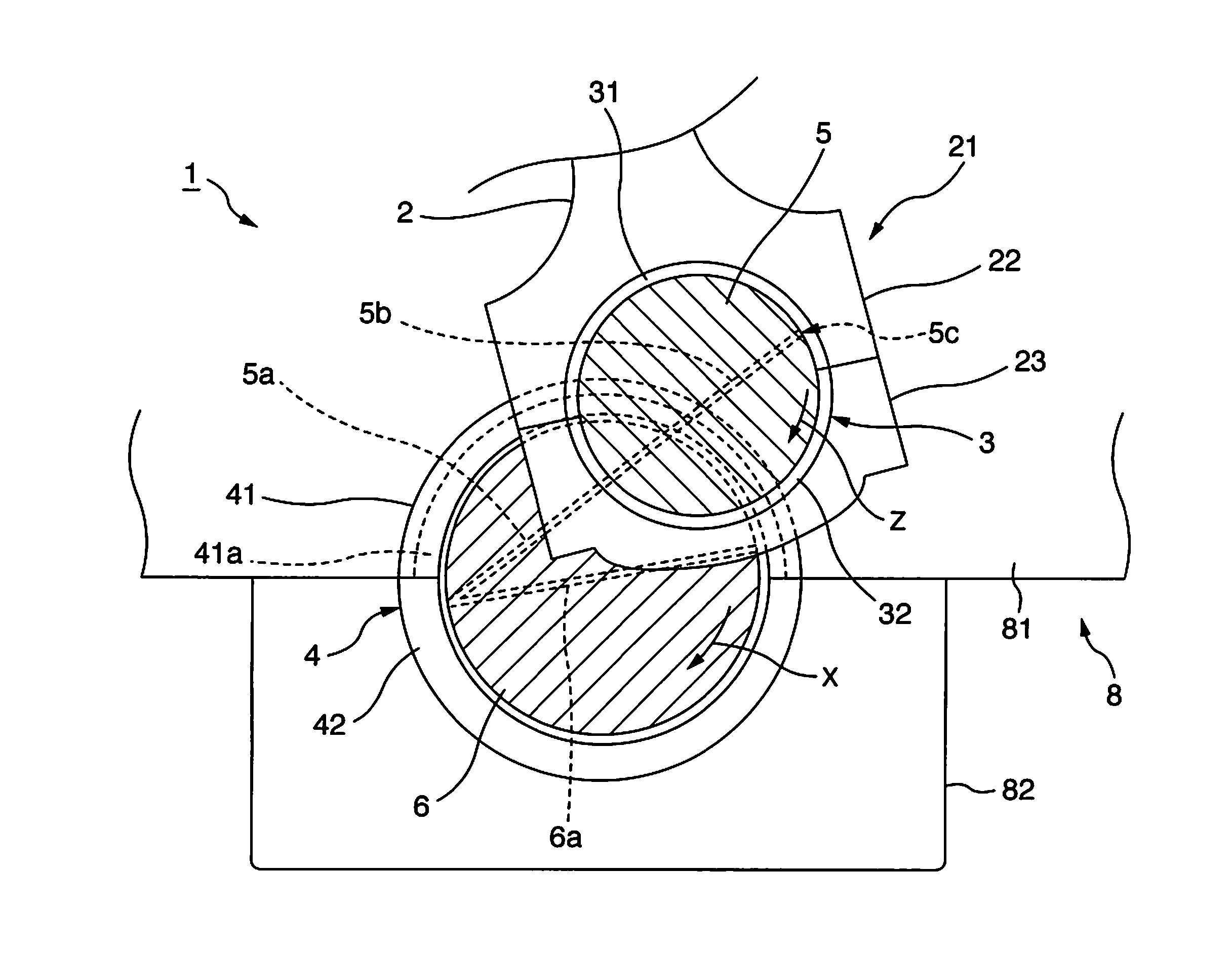 Main bearing for crankshaft of internal combustion engine
