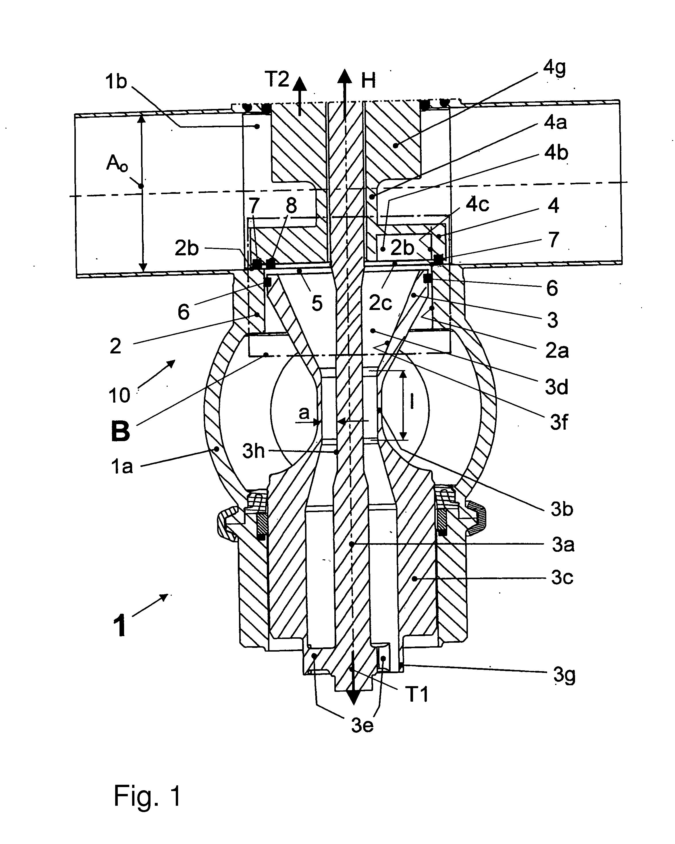 Double-seat valve with a seat-cleaning function