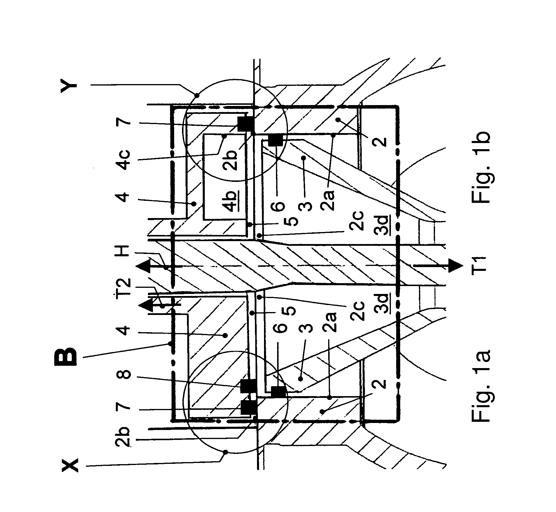 Double-seat valve with a seat-cleaning function