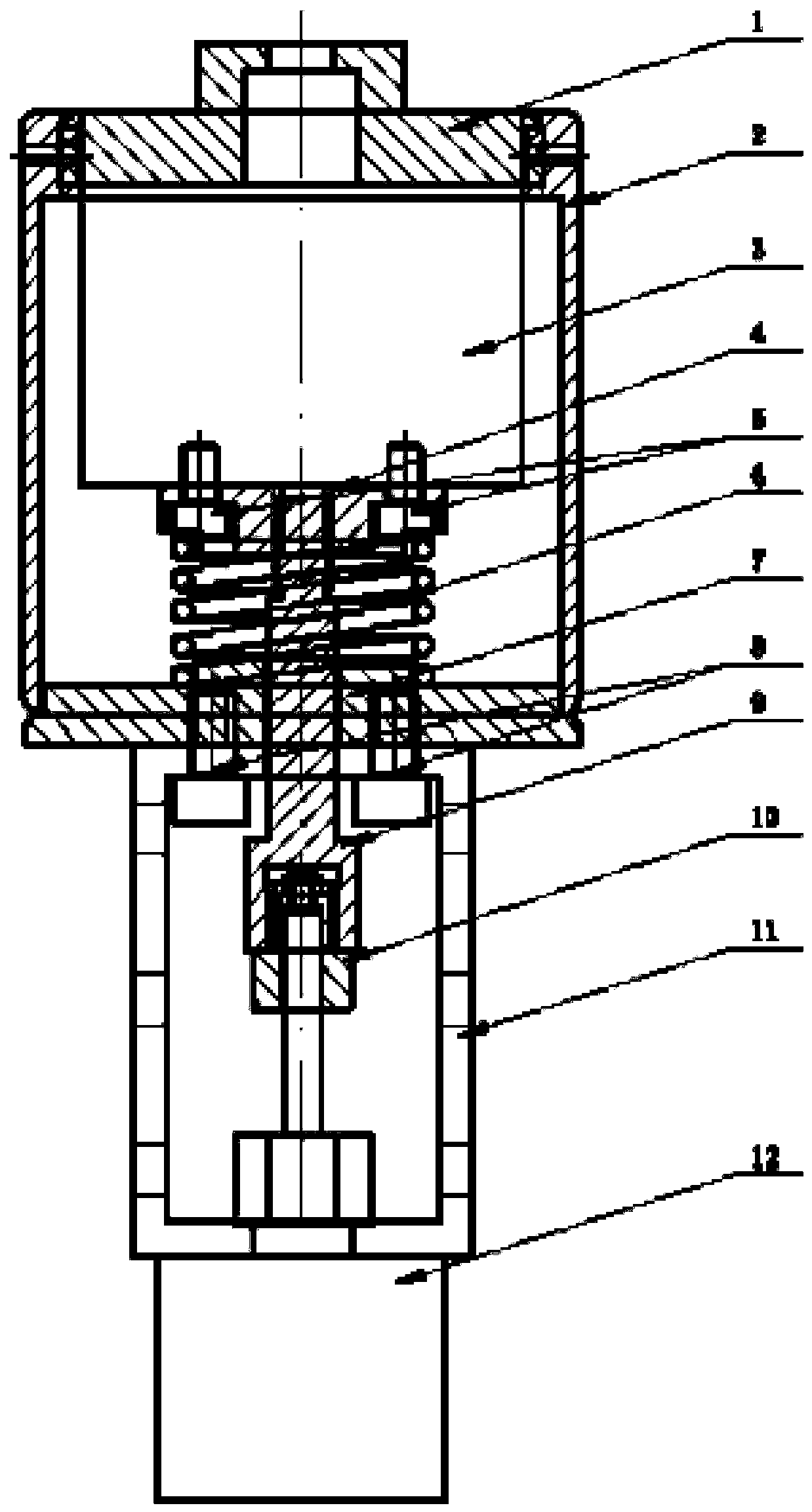 A high-pressure micro-motion regulating valve based on an air spring