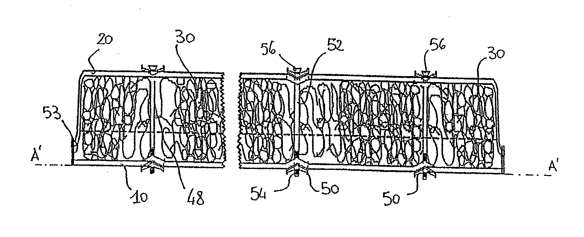 Lightweight protection element and filter of the mattress type