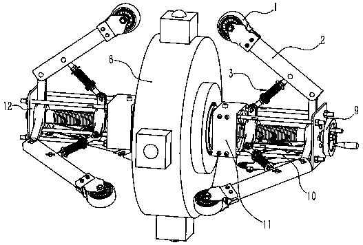 Pipe diameter adjusting mechanism