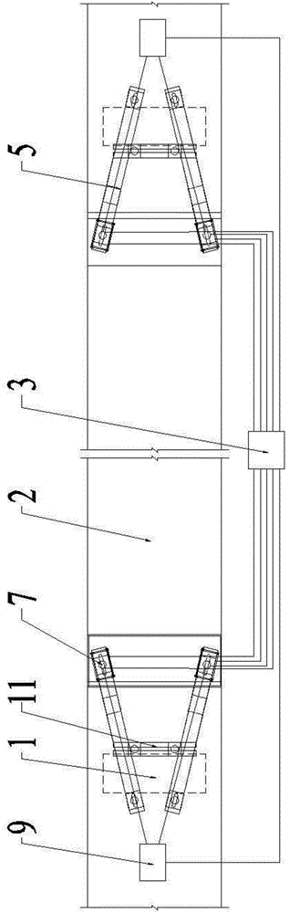 Integral lowering and removing system of span box girders based on bridge deck support and construction method of integral lowering and removing system
