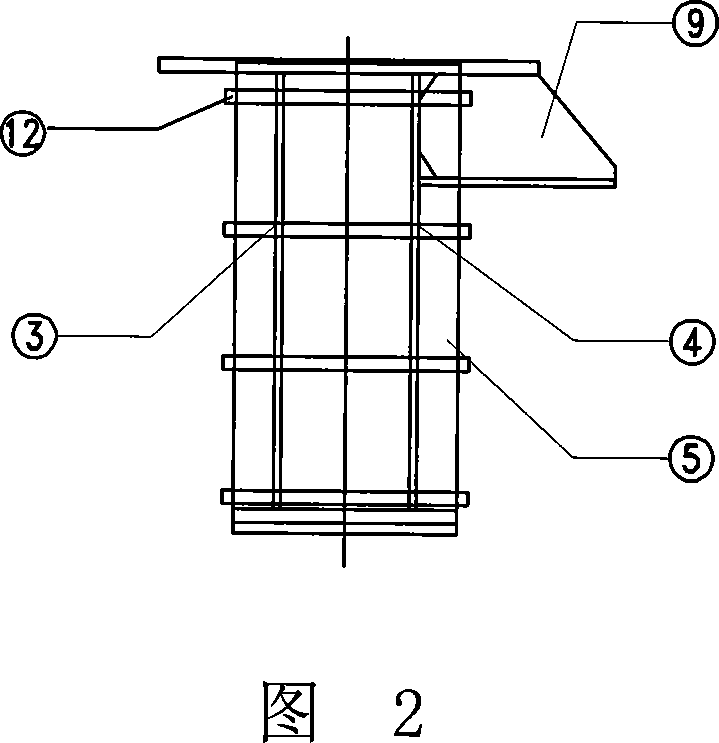 Method for assembling and welding cased crane-beam in circular rail of nuclear-power station