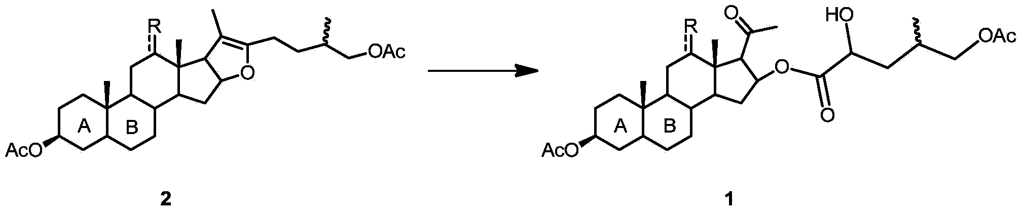 16-(2'-hydroxyl-4'-methyl-5'-acetoxyl) amyl acyloxy acetic acid progesterone alcohol compound as well as synthetic method and application thereof