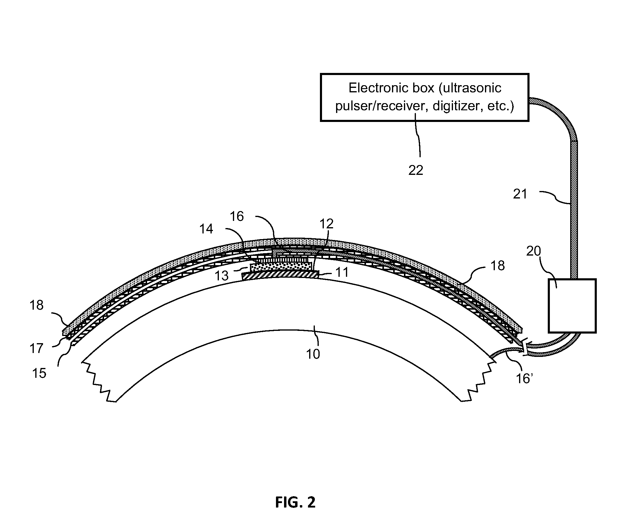 Ultrasonic transducer assembly and system for monitoring structural integrity