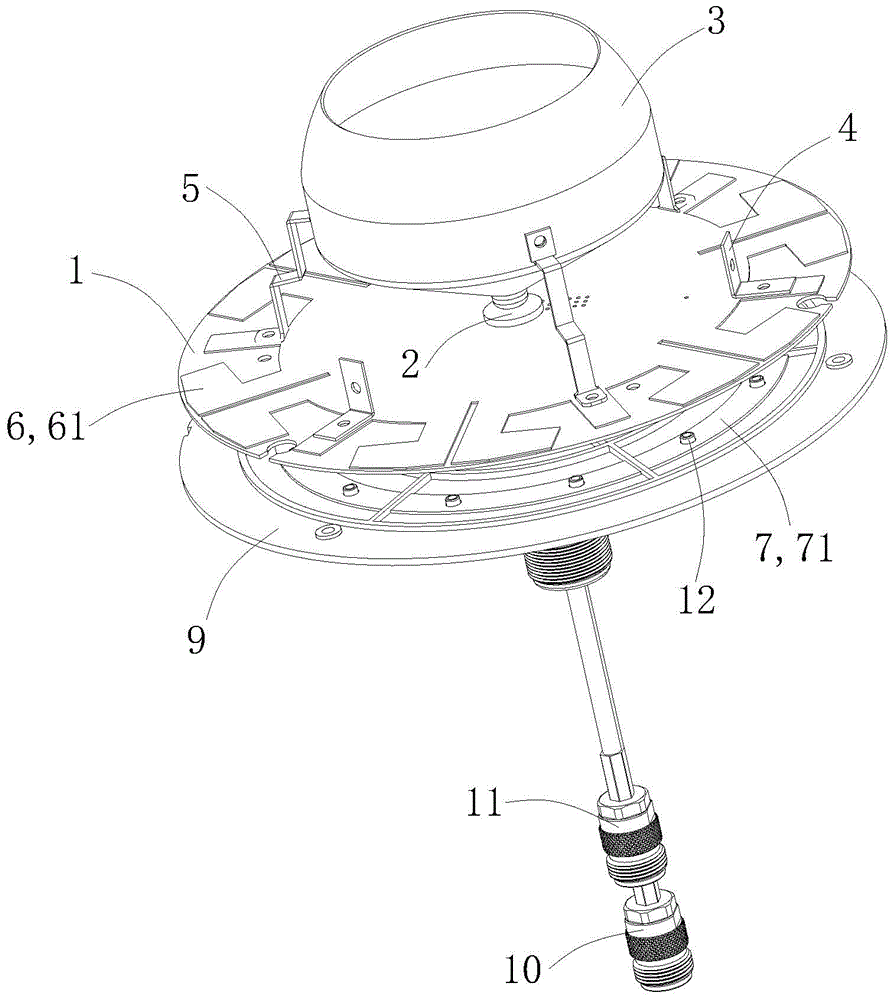 High isolation, broadband indoor dual-polarized omnidirectional ceiling antenna