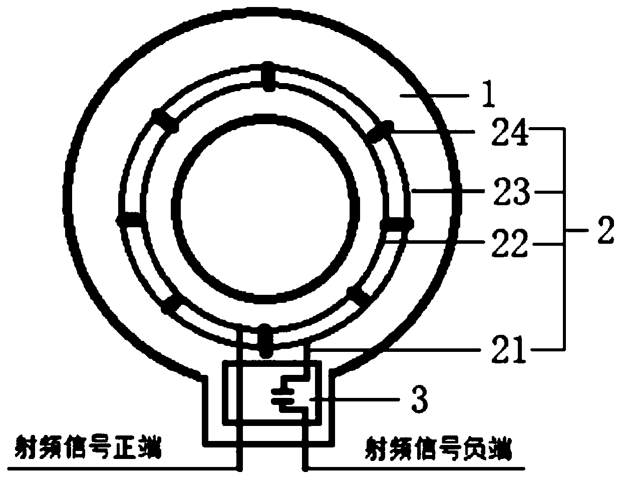 Railway digital train tail loop antenna and manufacturing method thereof