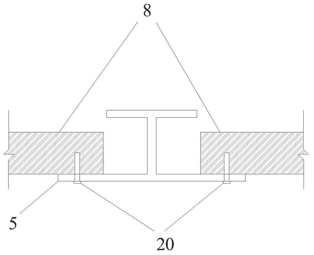 Multi-stage damping flat beam-floor system based on solid-web spiral spring pin connection
