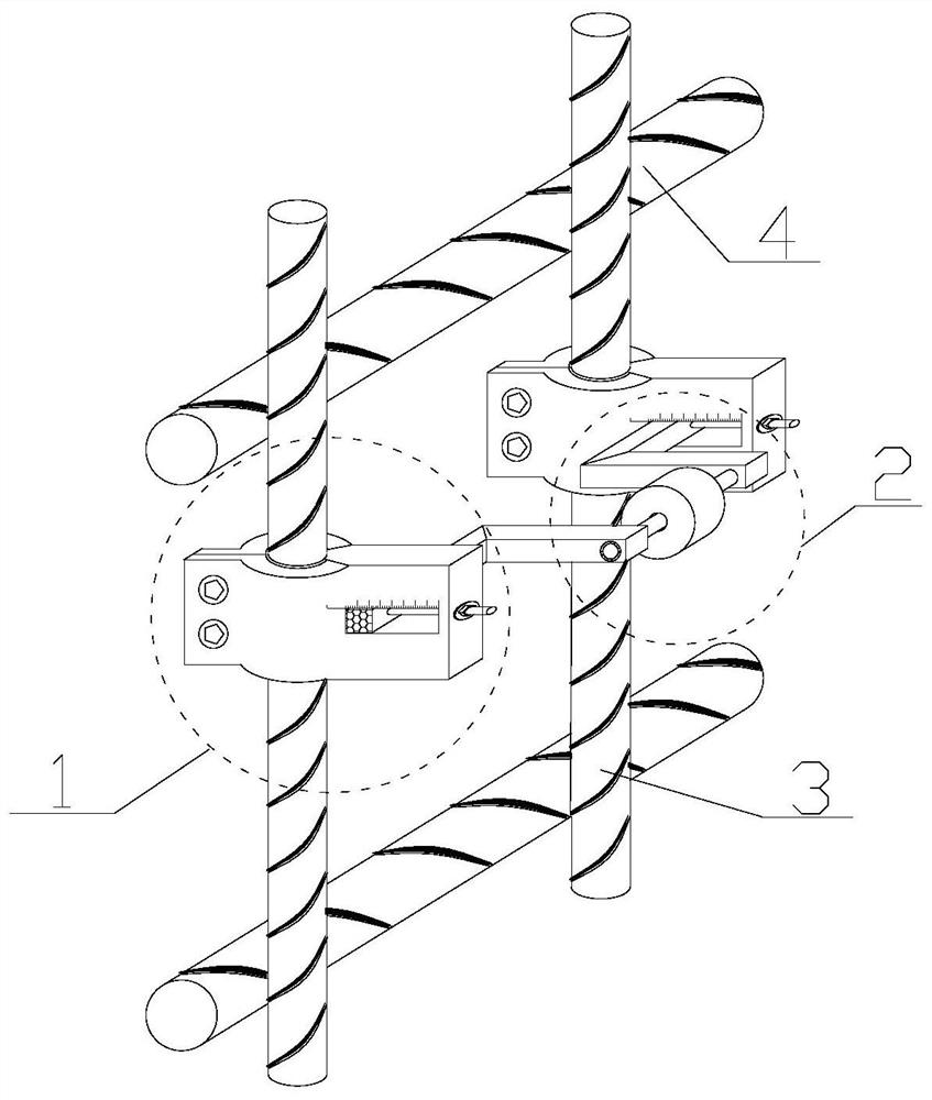 Reinforcing steel bar protective layer thickness control device and construction process