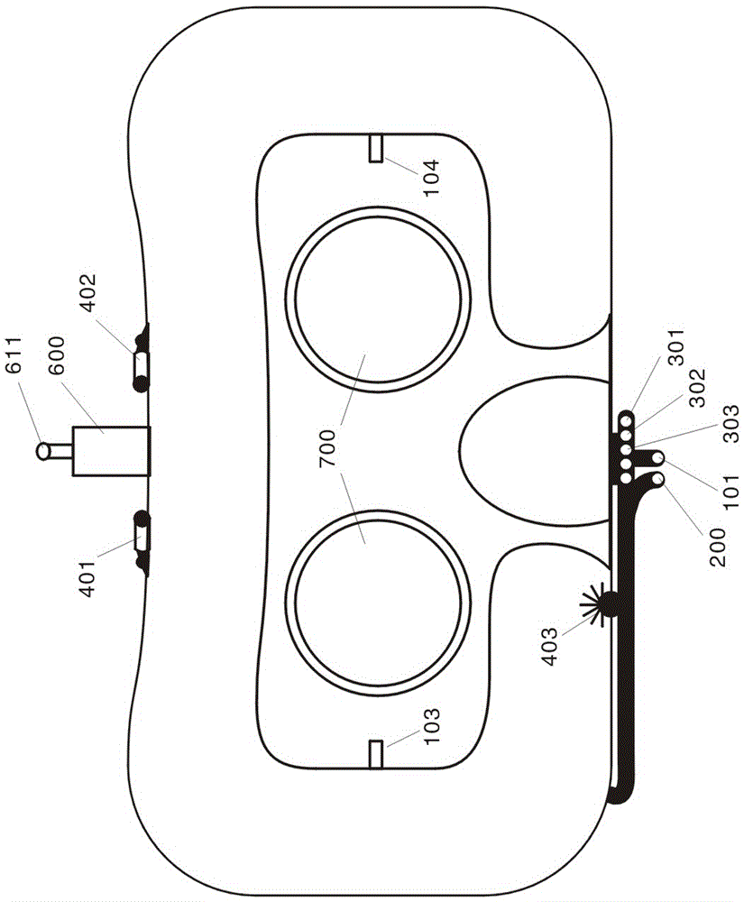 Scene environment special effect device suitable for head-wearing display in dynamic film and television system