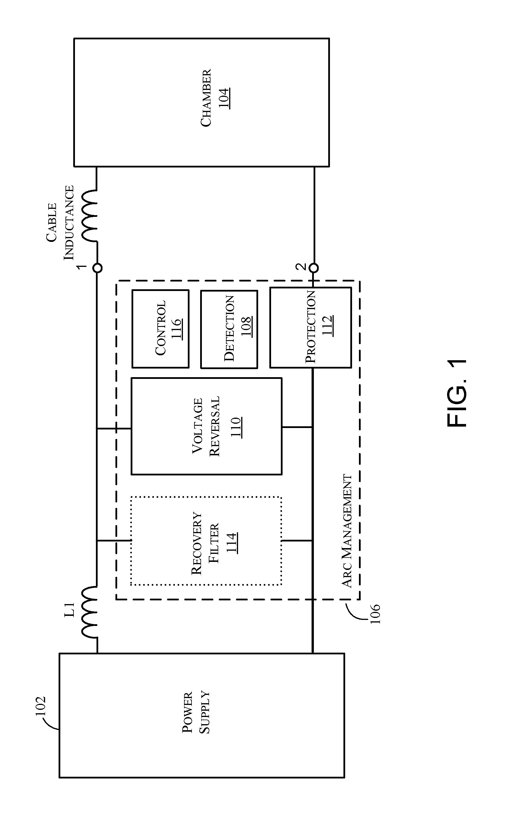 Arc management with voltage reversal and improved recovery