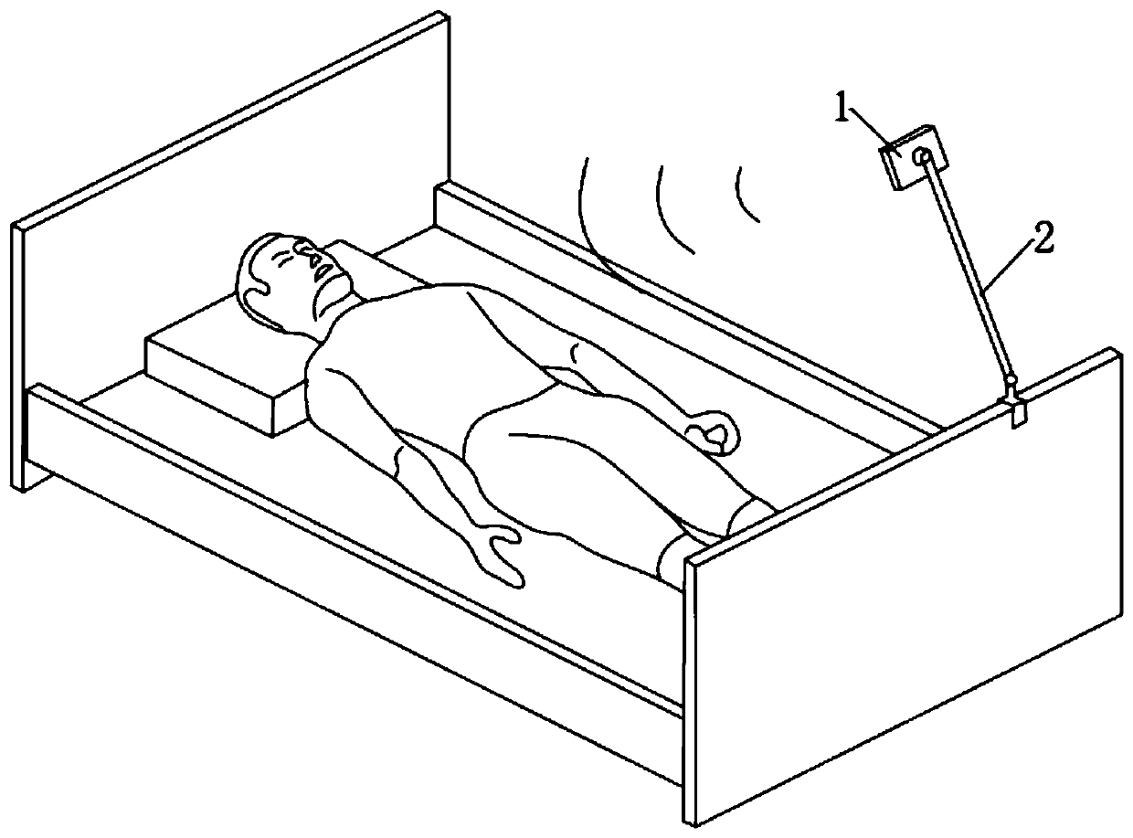 Non-contact real-time bed leaving monitoring method