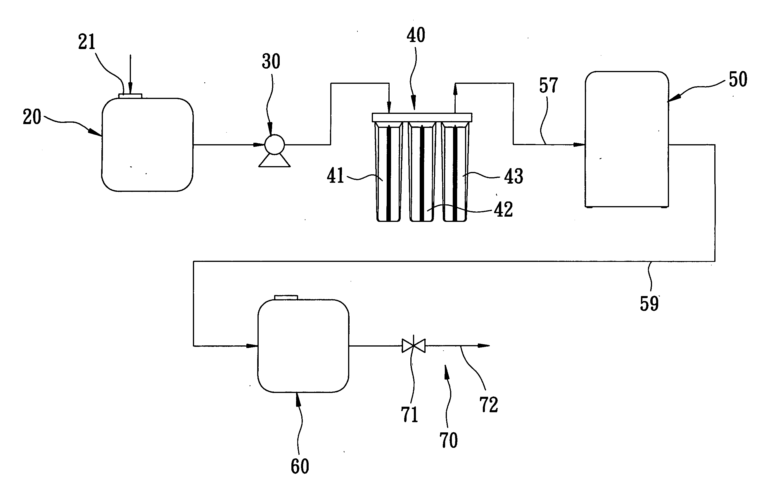 Water-treating device capable of supplying calcium