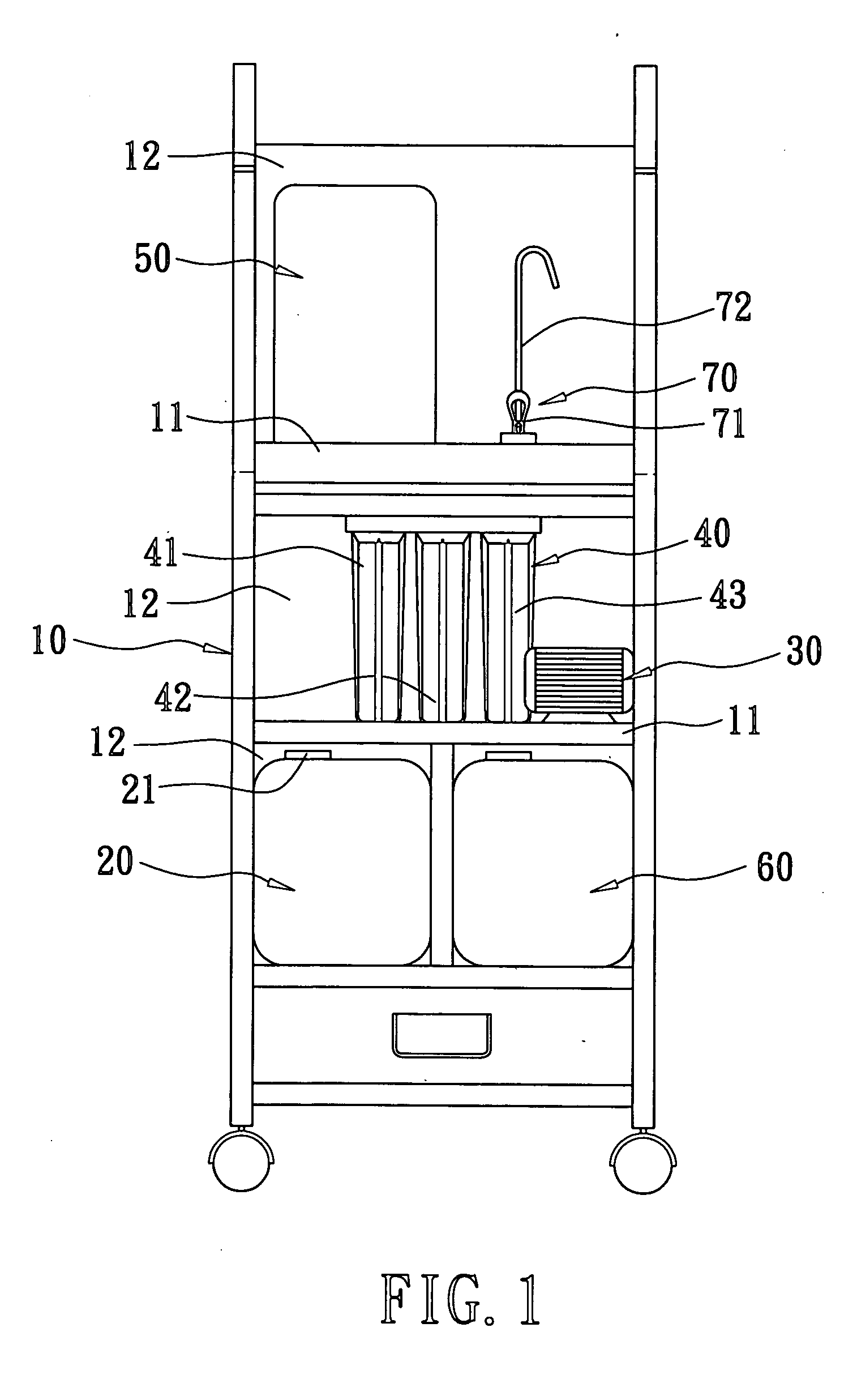 Water-treating device capable of supplying calcium