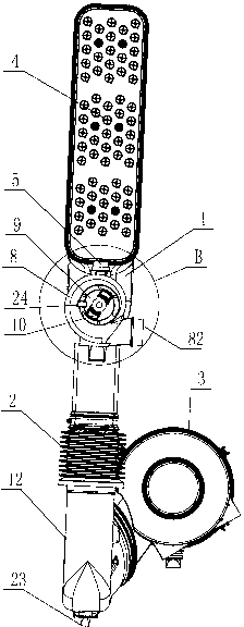 Vehicle engine intake system with fan-ejected dust removal device