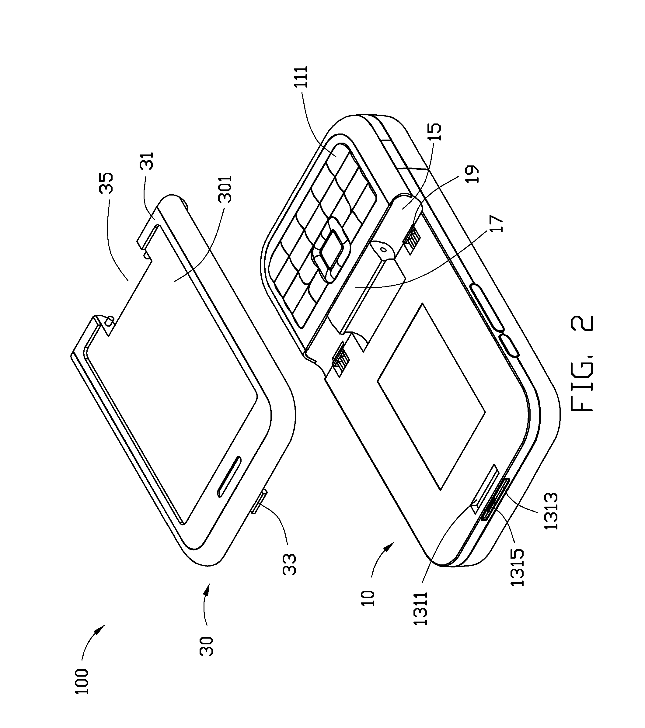 Portable communication device with rotating display