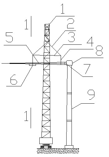 Segmental lifting method for impeller of high-power wind driven generator