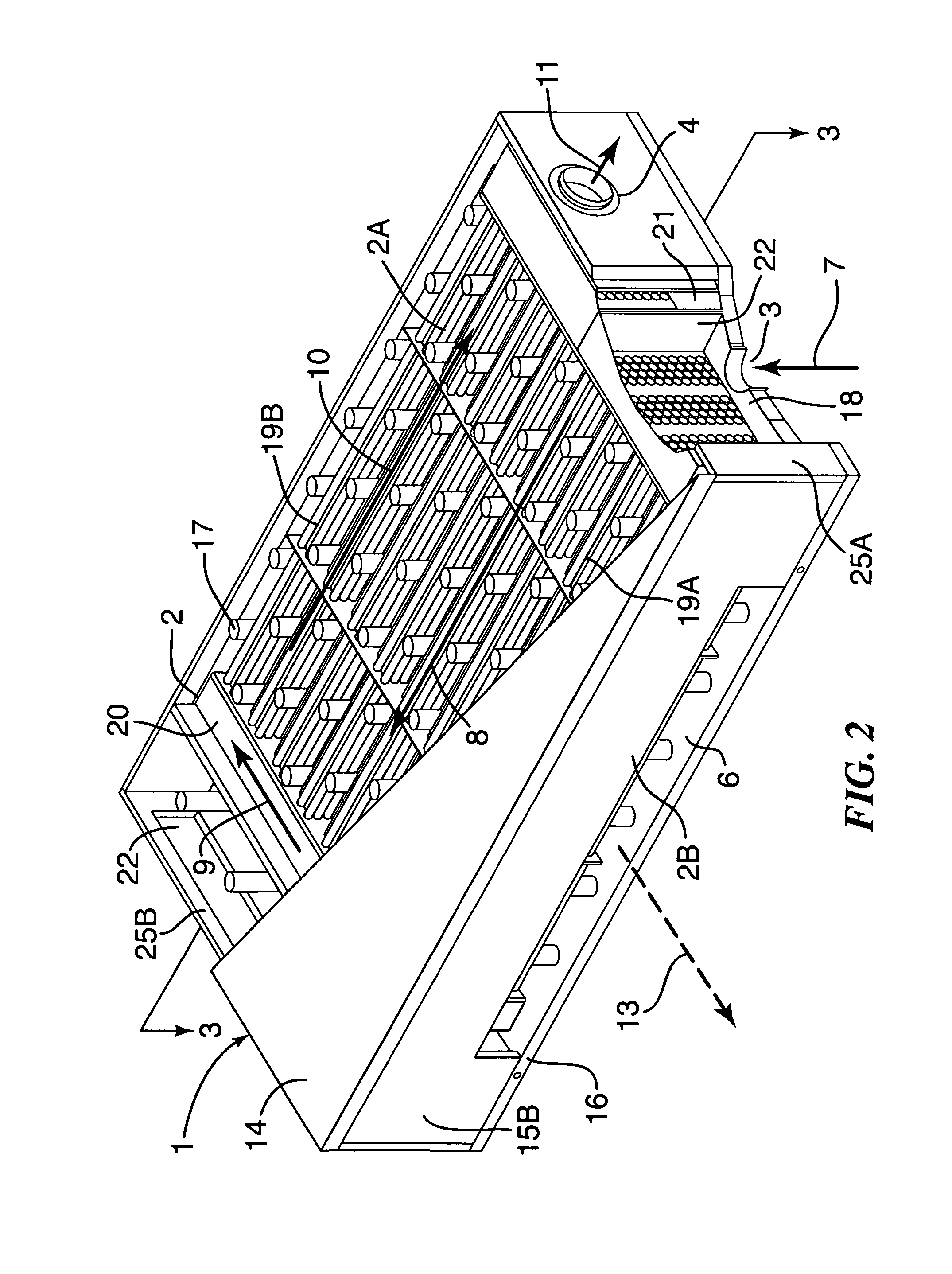 Fuel cell end unit with integrated heat exchanger