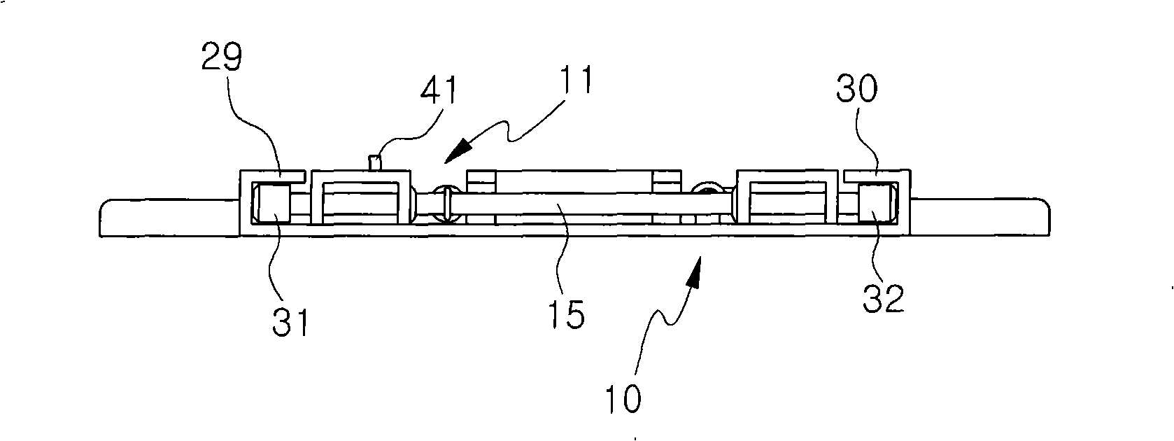 Seat for heavy equipment having buffer means in forward and backward directions