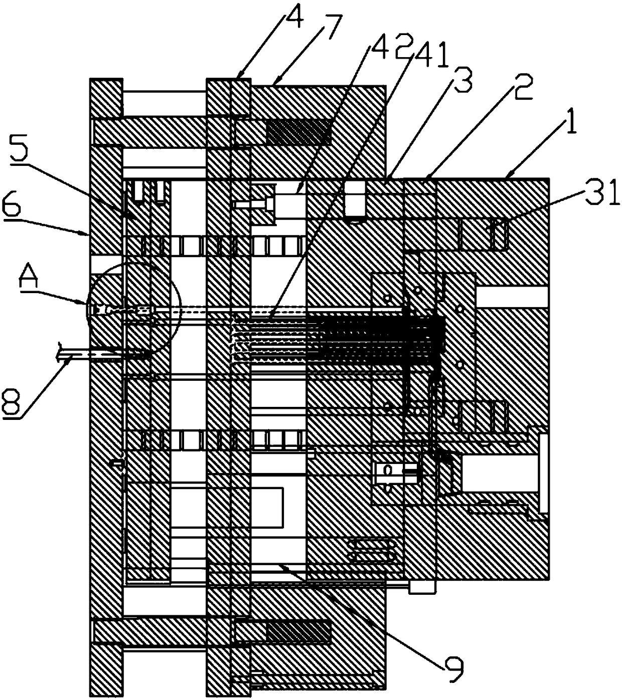 Die-casting die structure