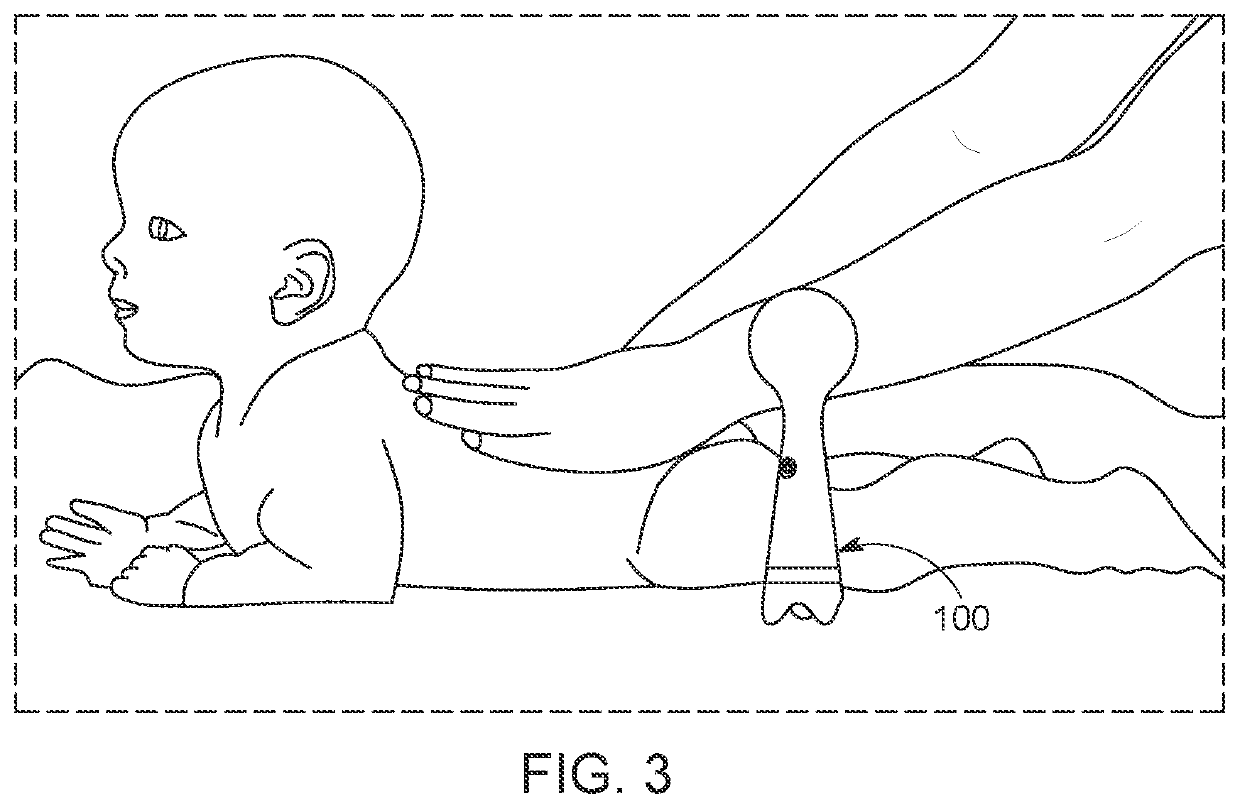 Handheld baby massage device
