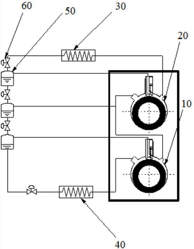 Rotary piston compressor with three-stage air supplementing function and air conditioning system