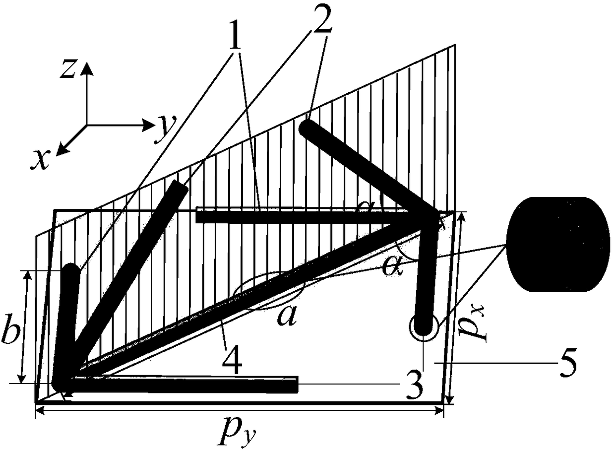 Full-medium reflection-type dual-band polarization converter having boat anchor structure