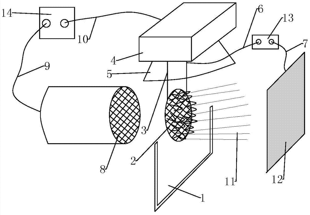 A bubble electrospinning device