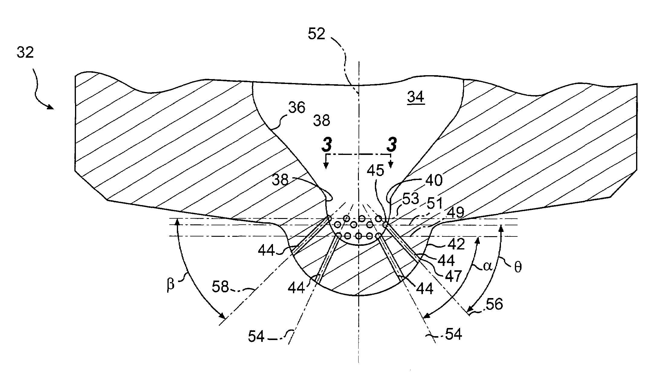 Fuel injector nozzle for an internal combustion engine