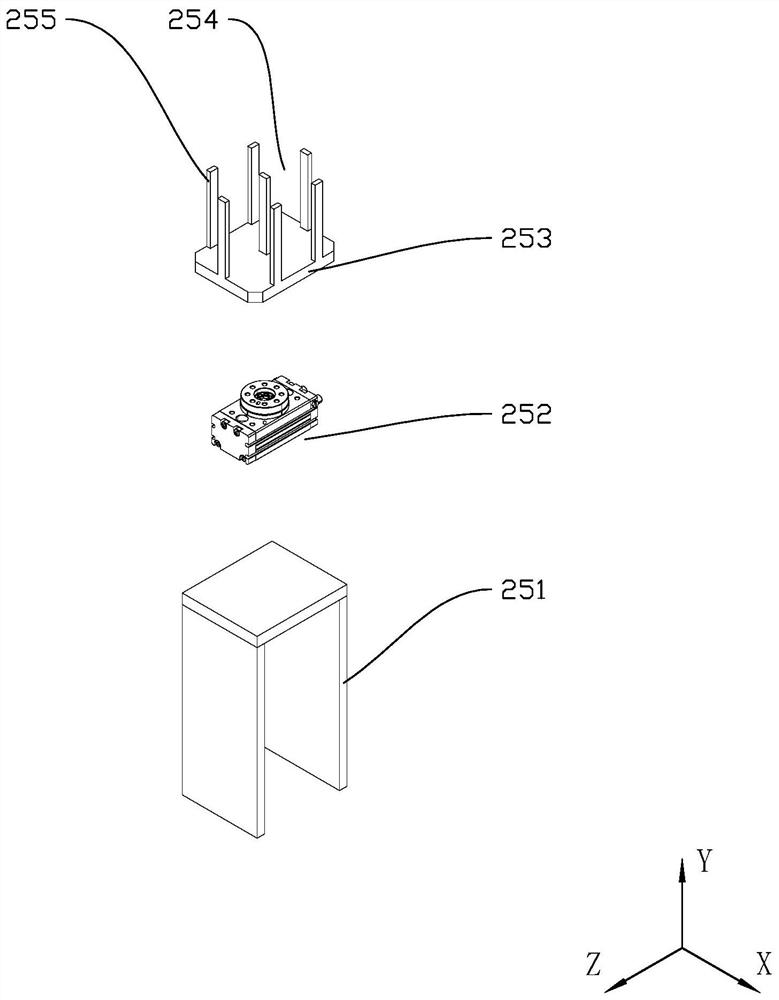 Material placing device and packaging equipment