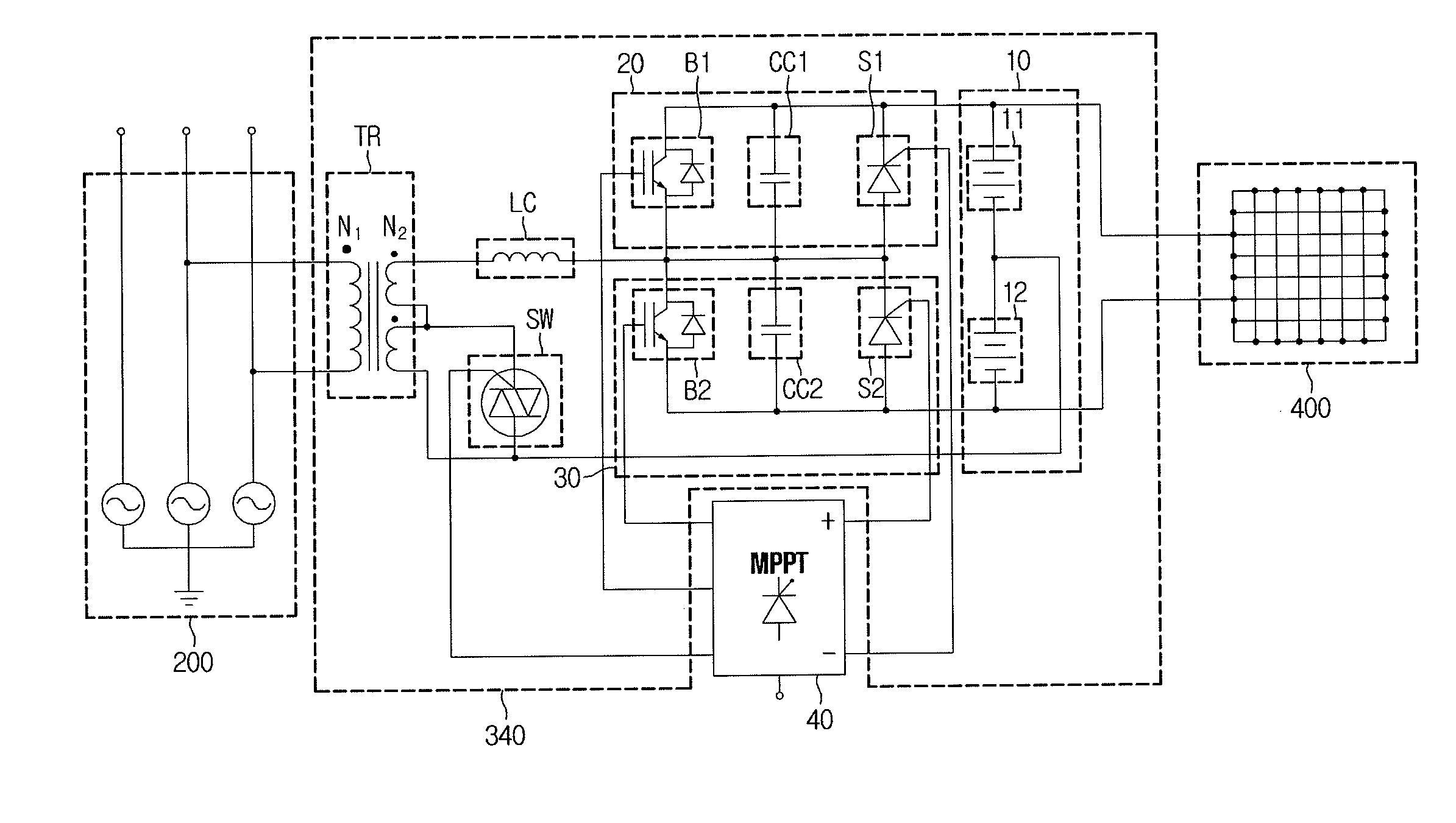 Charging/discharging system for solar light power generator in smart grid environment with real-time pricing, duplex convertor of charging/discharging system, and charging/discharging method for solar light power generator