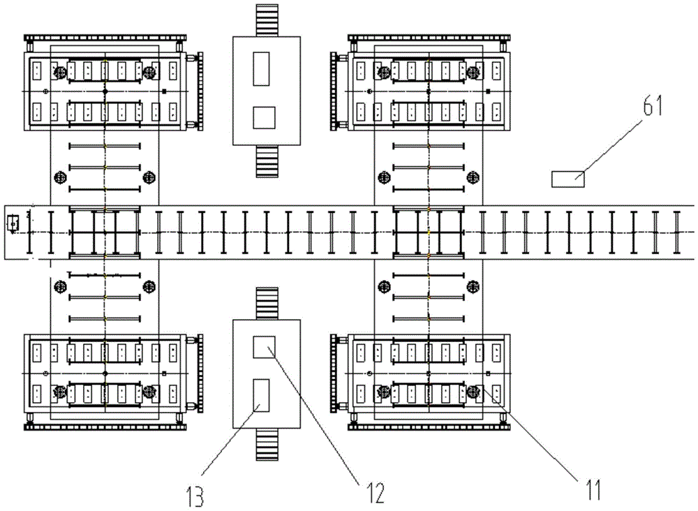 A continuous production line for manufacturing prestressed concrete track slabs for high-speed railways