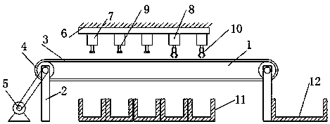 Electronic product conveying and sorting device