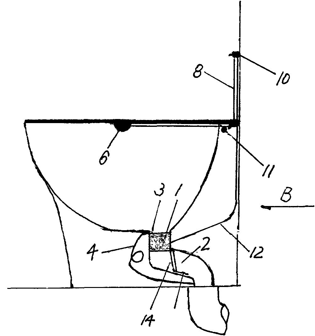 Direct drainage toilet bowl with deodorant valve