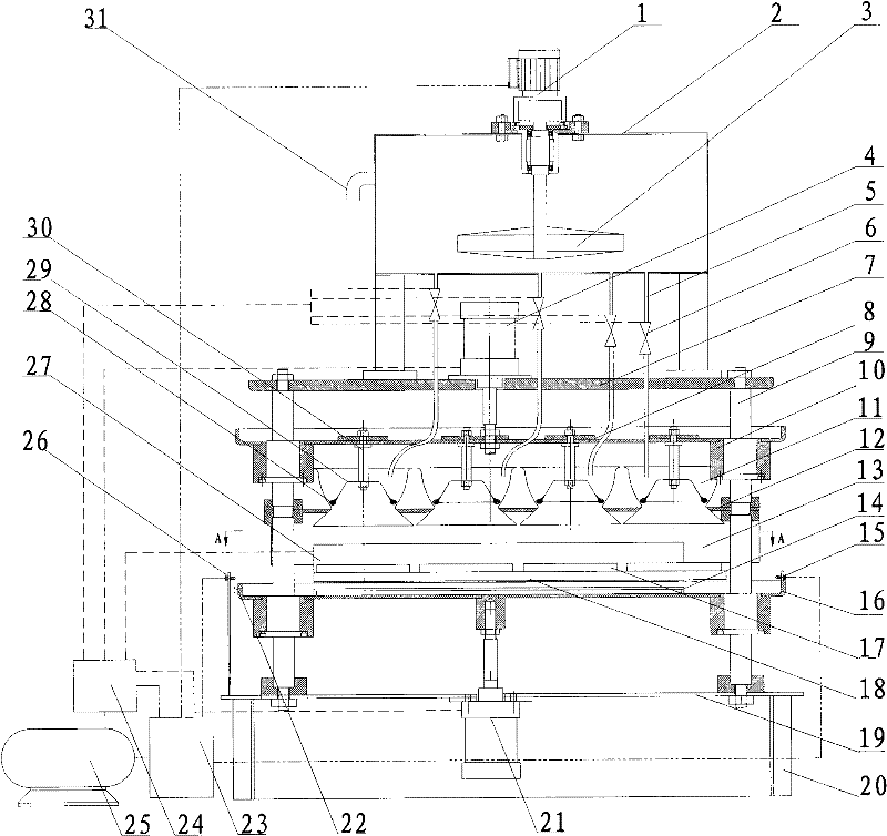 Automatic shaping and pouring device for laver pie