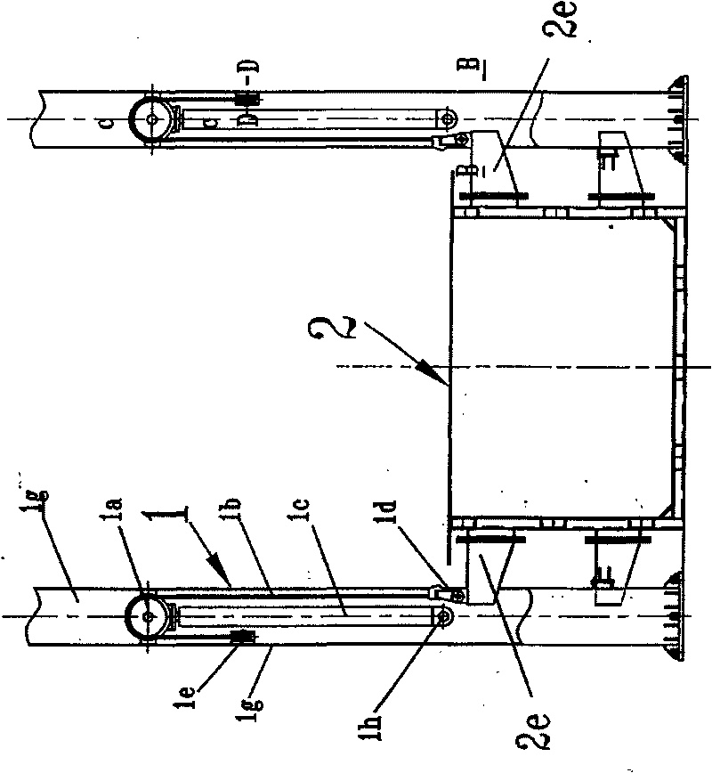 Lifting device used on rubbish compression machine (station)