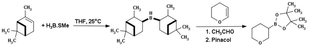 Method for preparing tetrahydropyrane-3-boronic acid pinacol ester