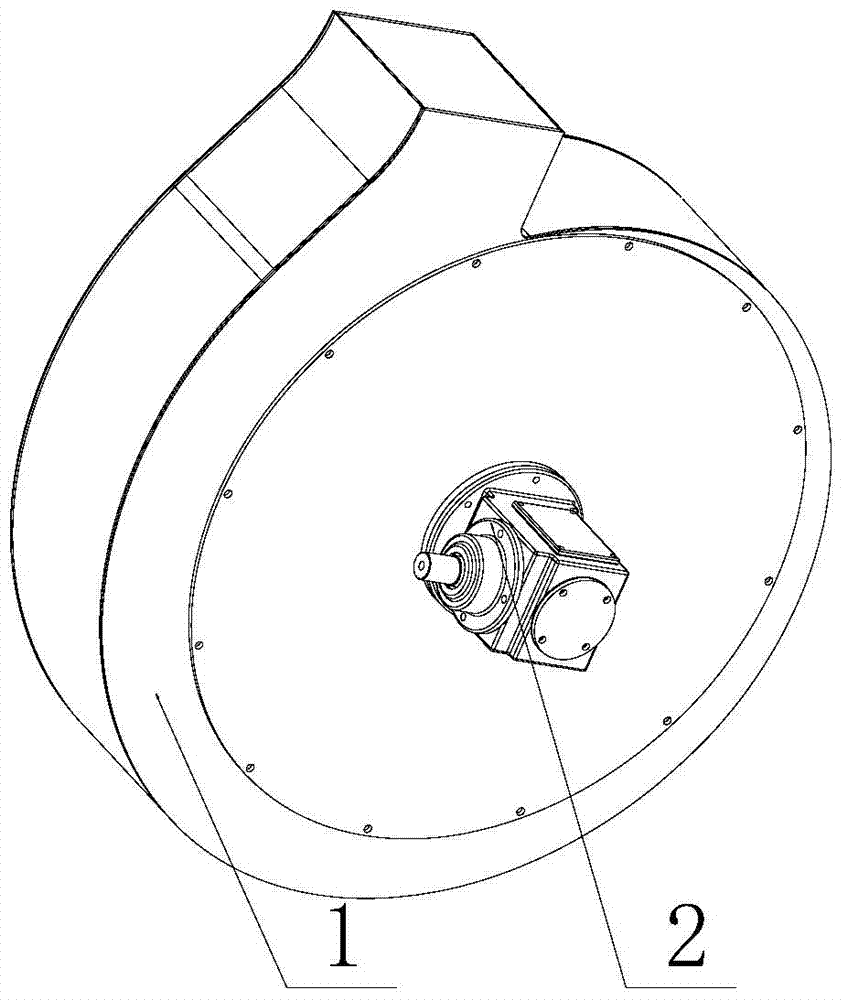 Straw chopping and wind blowing directional throwing device